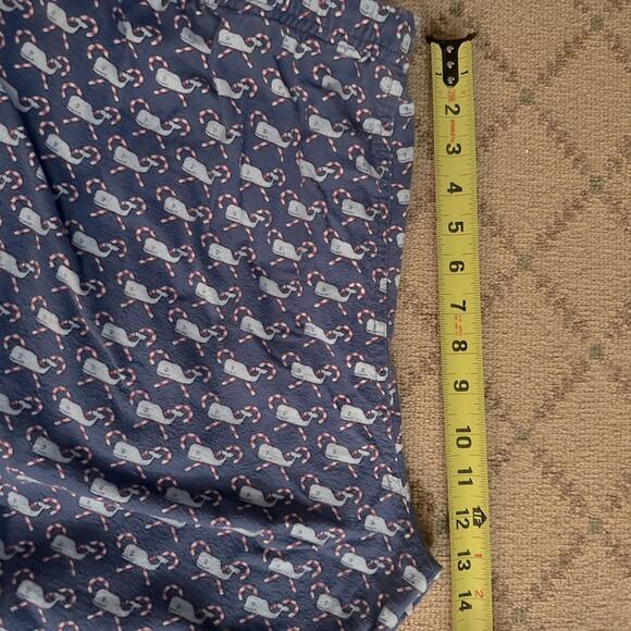 Vineyard Vines Men's blue Christmas Pajama pants with whale and candy canes L - Picture 9 of 9